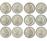 ESTADOS UNIDOS. Lote de 6 monedas de 1 dólar. 1885-O; 1886; 1886-O; 1887; 1887-0; 1888. KM-110. MBC+/EBC.