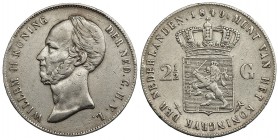 HOLANDA. 2 1/2 gulden. 1849. KM-69. MBC/MBC-.