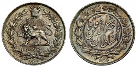 IRÁN. 1000 dinares. 1295H (1878). KM-899. MBC+.