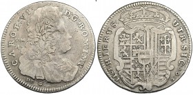 ESTADOS ITALIANOS. Carlos VI. 60 granos. 1733. Sicilia. VM/A. MIR-321/1. BC+.