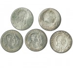 SUECIA. Lote de 5 piezas. 2 Kroner. 1897,1907, 1921, 1932 y 1938. EBC+/SC.