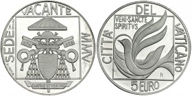 VATICANO. Sede Vacante (2005) R. 5 euros. Prueba.