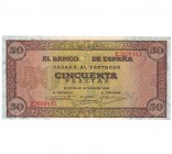 50 pesetas. 5-1938. Serie E. ED-D 32 a. EBC+.