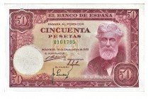 50 pesetas. 12-1951. Sin serie. ED-D63. PL.