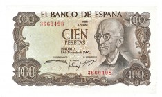 100 pesetas. 11-1970. Sin serie. ED-D73. PL.