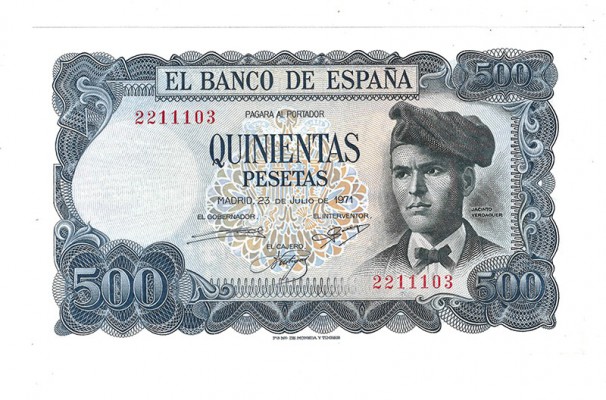 500 pesetas. 7-1971. Sin serie. ED-D74. PL.