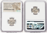 MACEDONIAN KINGDOM. Alexander III the Great (336-323 BC). AR drachm (17mm, 4.26 gm, 8h). NGC Choice AU 4/5 - 3/5. Early posthumous issue of Lampsacus,...