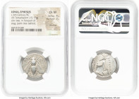 IONIA. Ephesus. Ca. 4th century BC. AR tetradrachm (23mm, 15.17 gm, 12h). NGC Choice VF 4/5 - 3/5, brushed. Ca. 350-340 BC. Artemon, magistrate. E-Φ, ...