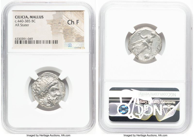 CILICIA. Mallus. Ca. 440-385 BC. AR stater (23mm, 7h). NGC Choice Fine. Diademed...