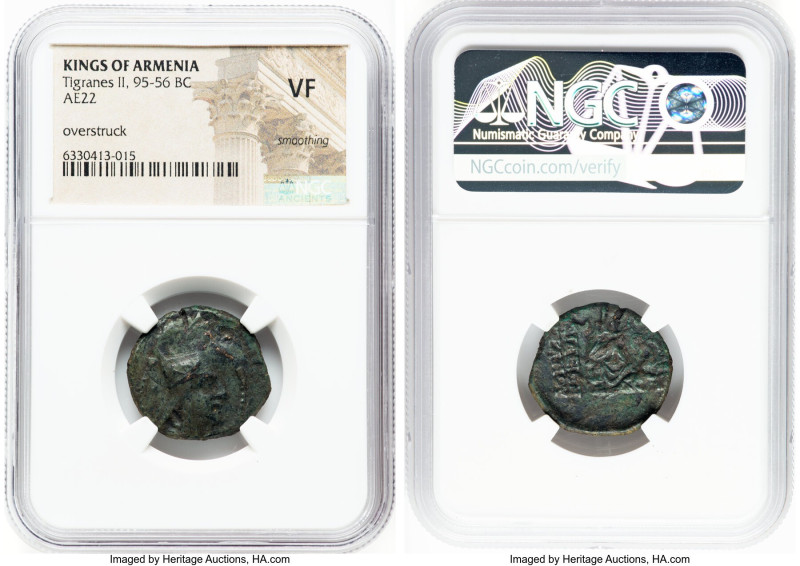 ARMENIAN KINGDOM. Tigranes II (95-56 BC). AE (22mm, 12h). NGC VF, smoothing, ove...