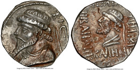 ELYMAIS KINGDOM. Kamnaskires V (ca. 54-32 BC). AR tetradrachm (25mm, 12h). NGC XF. Seleucia ad Hedyphon. Diademed, draped bust of Kamnaskires V left; ...