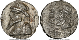 ELYMAIS KINGDOM. Kamnaskires V (ca. 54-32 BC). AR tetradrachm (24mm, 11h). NGC Choice VF, die shift. Seleucia ad Hedyphon. Diademed, draped bust of Ka...