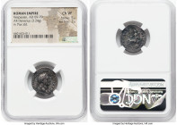 Vespasian (AD 69-79). AR denarius (20mm, 3.24 gm, 6h). NGC Choice VF 5/5 - 2/5. Rome, AD 75. IMP CAESAR VESPASIANVS AVG, laureate head of Vespasian ri...