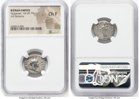 Vespasian (AD 69-79). AR denarius (18mm, 6h). NGC Choice Fine. Rome, AD 77-78. CAESAR-VESPASIANVS AVG, laureate head of Vespasian right / CE-RES-AVGVS...