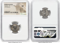 Hadrian (AD 117-138). AR denarius (19mm, 6h). NGC XF. Rome, AD 119-122. IMP CAESAR TRAIAN HADRIANVS AVG, laureate bust of Hadrian right / P M TR P COS...