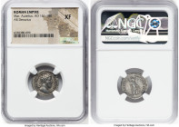 Marcus Aurelius, as Augustus (AD 161-180). AR denarius (18mm, 11h). NGC XF. Rome, AD 163-164. ANTONINVS AVG-ARMENIACVS, laureate head of Marcus Aureli...