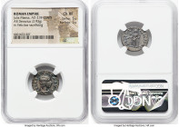 Julia Maesa (AD 218-224/5). AR denarius (19mm, 2.93 gm, 6h). NGC Choice XF 5/5 - 5/5. Rome, AD 218-220. IVLIA MAESA AVG, draped bust of Julia Maesa ri...