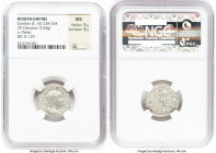 Gordian III (AD 238-244). AR denarius (20mm, 3.04 gm, 11h). NGC MS 5/5 - 4/5. Rome, summer AD 241. IMP GORDIANVS PIVS FEL AVG, laureate, draped and cu...