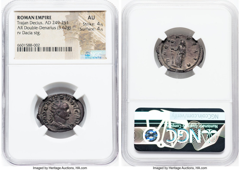 ANCIENT LOTS. Roman Imperial. Lot of two (2) AR antoniniani. NGC Choice VF-AU, e...