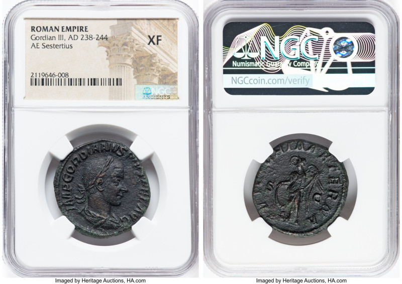 ANCIENT LOTS. Roman Imperial. Lot of five (5) BI and AE issues. NGC Fine-XF, scr...