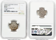 Bretislaus I Denar ND (1034-1055) MS62 NGC, Prague mint, Cach 313. 1.20gm. King facing with cross to left / Cock standing left. Sold with dealer tag. ...