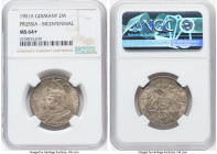 Prussia. Wilhelm II 2 Mark 1901-A MS64+ NGC, Berlin mint, KM525, J-105. 200th anniversary of the Kingdom. HID09801242017 © 2022 Heritage Auctions | Al...