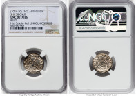 Kings of All England. Cnut (1016-1035) Penny ND (1024-1030) UNC Details (Bent) NGC, Lincoln mint, Osmund as moneyer, Pointed Helmet type, S-1158. From...