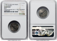 Henry I (1100-1135) Penny ND (c. 1119) AU Details (Bent) NGC, Salisbury mint, Aldred as moneyer, Small profile type, S-1273, N-868. 1.19gm. Sold with ...