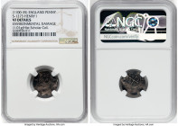 Henry I (1100-1135) Penny ND (c. 1119) VF Details (Environmental Damage) NGC, Unknown mint and moneyer, Small profile type, S-1273, N-868. 1.01gm. Sol...