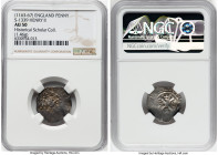 Henry II (1154-1189) Penny ND (1163-1167) AU50 NGC, Canterbury mint, Goldeep as moneyer, Class CS-1339. 1.46gm. Sold with collector tag. From the Hist...