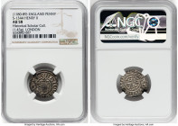 Henry II (1154-1189) Penny ND (1180-1189) AU58 NGC, London mint, David as moneyer, Short Cross type, Class 1b1, S-1344. 1.43gm. Sold with dealer tags....