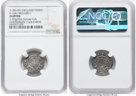 Richard I Penny ND (1189-1199) Clipped NGC, Canterbury mint, Goldwine as moneyer, Class 3, S-1347. 1.03gm. From the Historical Scholar Collection HID0...