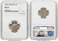 Victoria 6 Pence 1846 MS62 NGC, KM733.1, S-3908. HID09801242017 © 2022 Heritage Auctions | All Rights Reserved