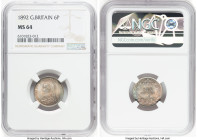 Victoria 6 Pence 1892 MS64 NGC, KM760, S-3929. HID09801242017 © 2022 Heritage Auctions | All Rights Reserved