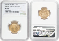 Victoria gold "Shield" Sovereign 1872 AU50 NGC, KM736.1. Without die #. HID09801242017 © 2022 Heritage Auctions | All Rights Reserved
