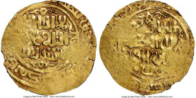 Great Mongols. temp. Chingiz (Genghis) Khan and Successors (AH 603-624 / AD 1206-1227) gold Dinar AH 618 (AD 1221/1222) AU58 NGC, Uncertain mint, A-19...