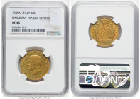 Kingdom of Napoleon. Napoleon I gold 40 Lire 1808-M XF45 NGC, Milan mint, KM12. Edge lettering raised. HID09801242017 © 2022 Heritage Auctions | All R...
