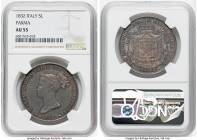 Parma. Maria Luigia 5 Lire 1832 AU55 NGC, Parma mint, KM-C30. HID09801242017 © 2022 Heritage Auctions | All Rights Reserved