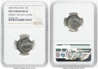 Constitutional Monarchy Mint Error - Struck 15% Off Center 10 Sen 2006 MS64 NGC, Shah Alam mint, KM51. HID09801242017 © 2022 Heritage Auctions | All R...