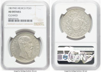 Maximilian Peso 1867-Mo AU Details (Cleaned) NGC, Mexico City mint, KM388.1. HID09801242017 © 2022 Heritage Auctions | All Rights Reserved
