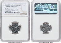 Alexander III (1249-1286) Penny ND (1280-1286) VF30 NGC, Second Coinage, Class C, S-5052. 1.41gm. Sold with dealer tag. From the Historical Scholar Co...