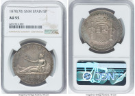Provisional Government 5 Pesetas 1870(70) SN-M AU55 NGC, Madrid mint, KM655. HID09801242017 © 2022 Heritage Auctions | All Rights Reserved