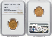 Alfonso XIII gold 20 Pesetas 1899(99) SM-V AU55 NGC, Madrid mint, KM709. HID09801242017 © 2022 Heritage Auctions | All Rights Reserved