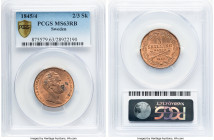 Oscar I 2/3 Skilling 1845/4 MS63 Red and Brown PCGS, KM658. HID09801242017 © 2022 Heritage Auctions | All Rights Reserved