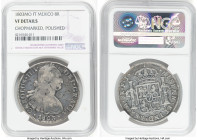 Pair of Certified Assorted silver Crowns, 1) Mexico: Charles IV 8 Reales 1803 Mo-FT - VF Details (Chopmarked, Polished), Mexico City mint, KM109 2) Sp...