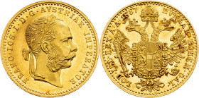 Franz Joseph I., 1 Dukat 1887, Vienna