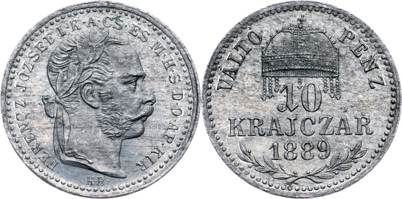 Franz Joseph I., 10 Krajczár 1889, KB, Kremnitz Franz Joseph I., 10 Krajczár 188...