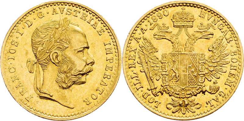 Franz Joseph I., 1 Dukat 1890, Vienna Franz Joseph I., 1 Dukat 1890, Vienna, Au ...