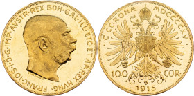 Franz Joseph I., 100 Krone 1915, Vienna