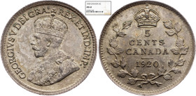 Canada, 5 Cents 1920, Ottawa, NGC MS 63